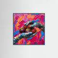 Teal Wood Square Vibrant Botanical Footwear