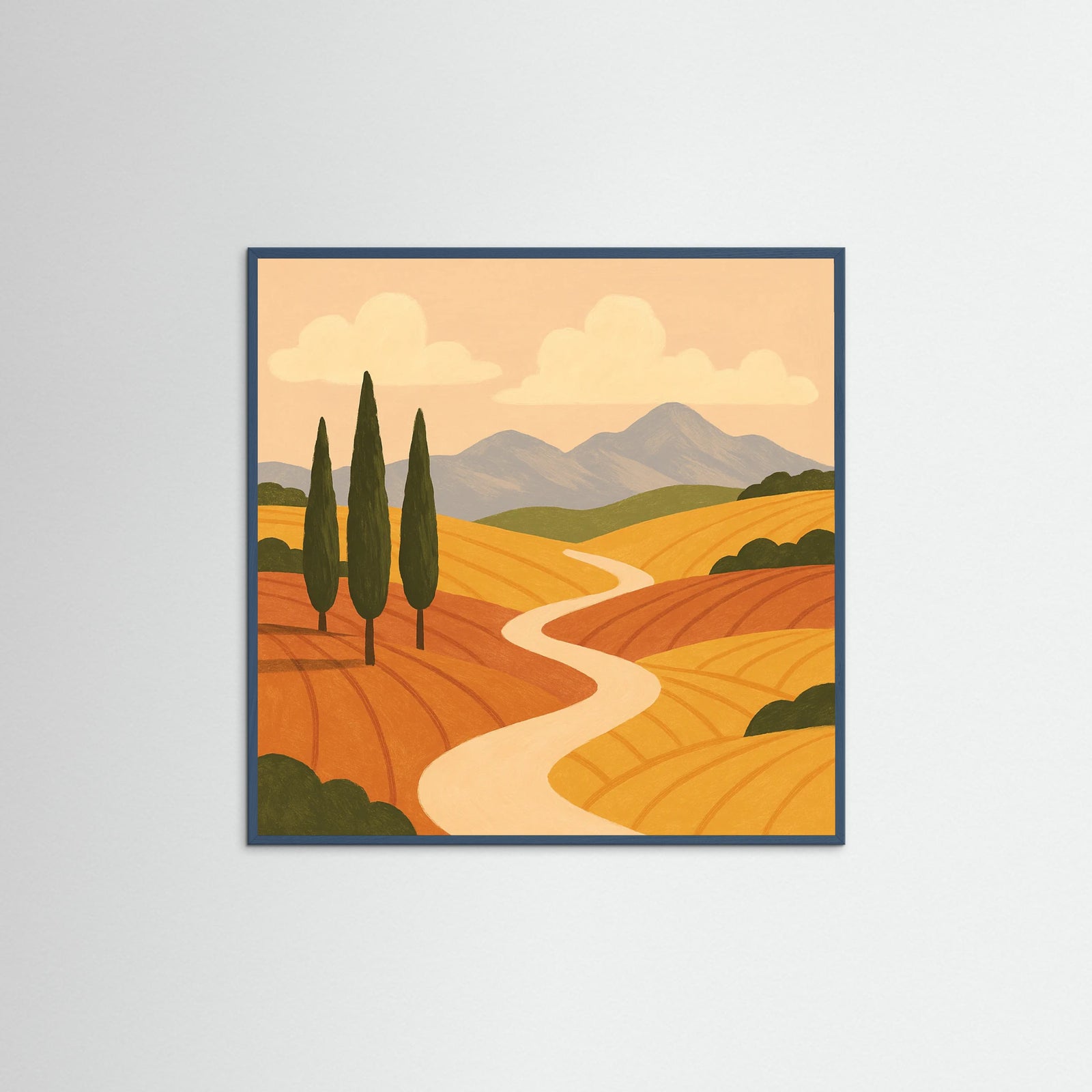 Teal Wood Square Vibrant Serenade