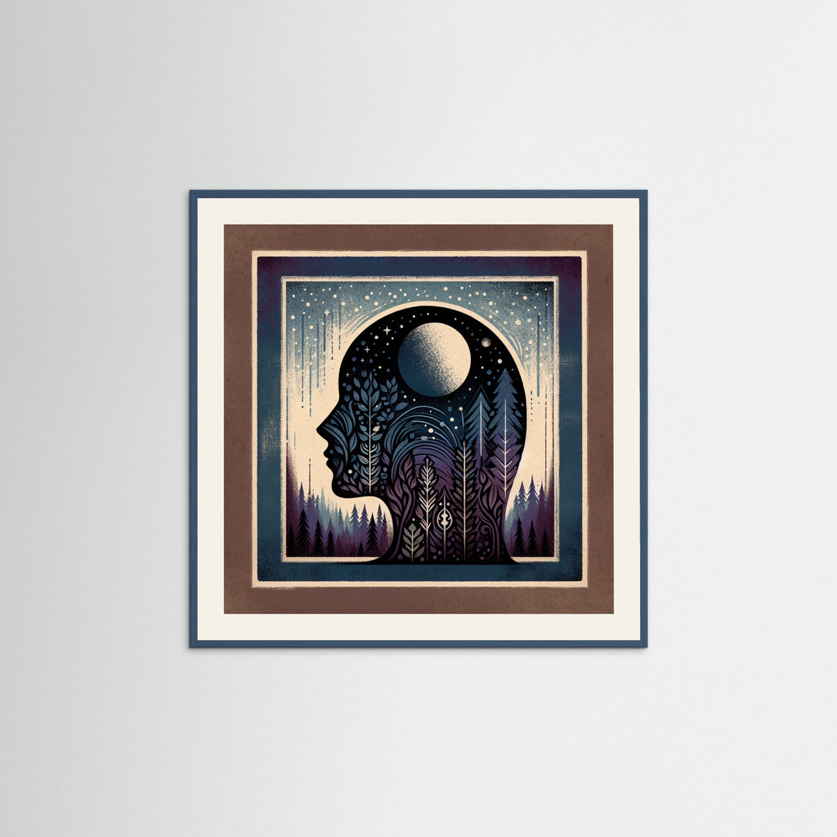 Teal Wood Square Wandering Soul