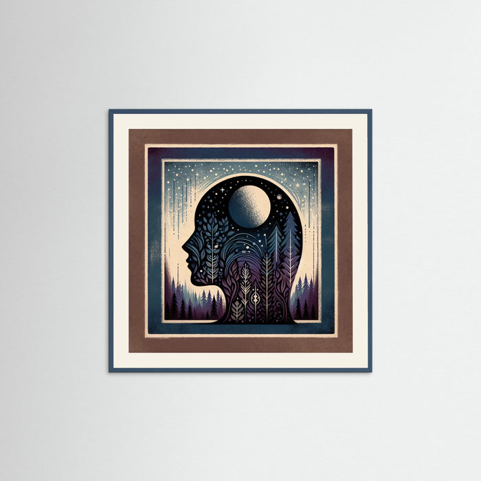Teal Wood Square Wandering Soul