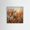 Teal Wood Square Whispering Reeds