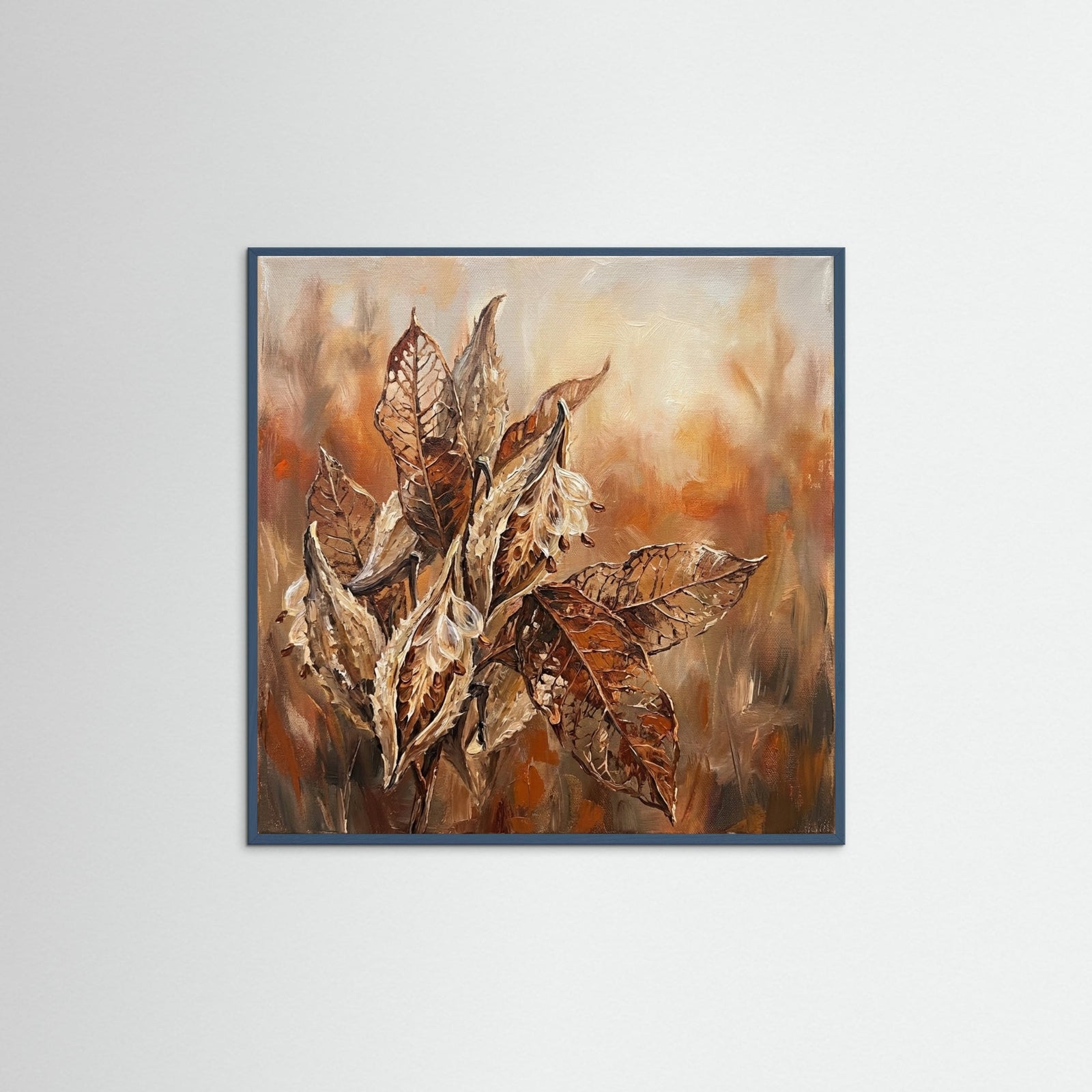 Teal Wood Square Whispering Reeds