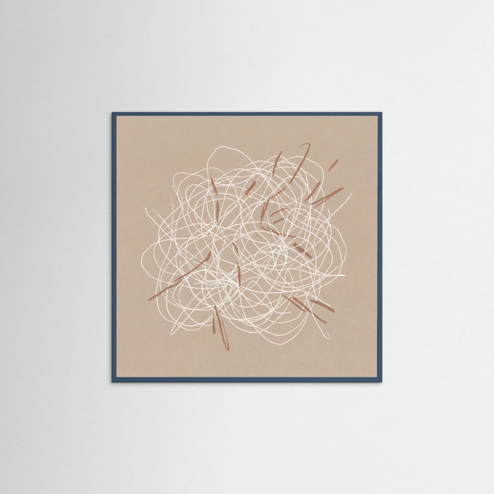 Teal Wood Square Woven Threads