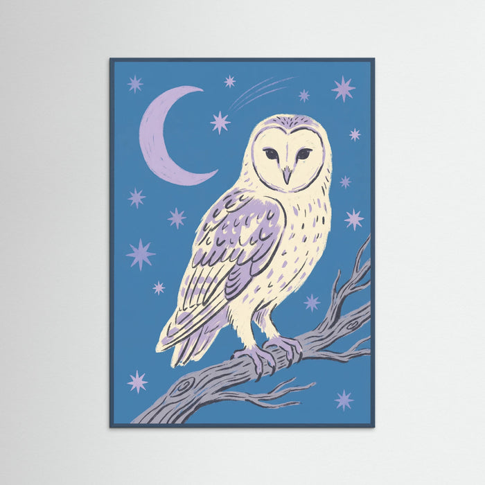 Teal Wood Starry Night Fox
