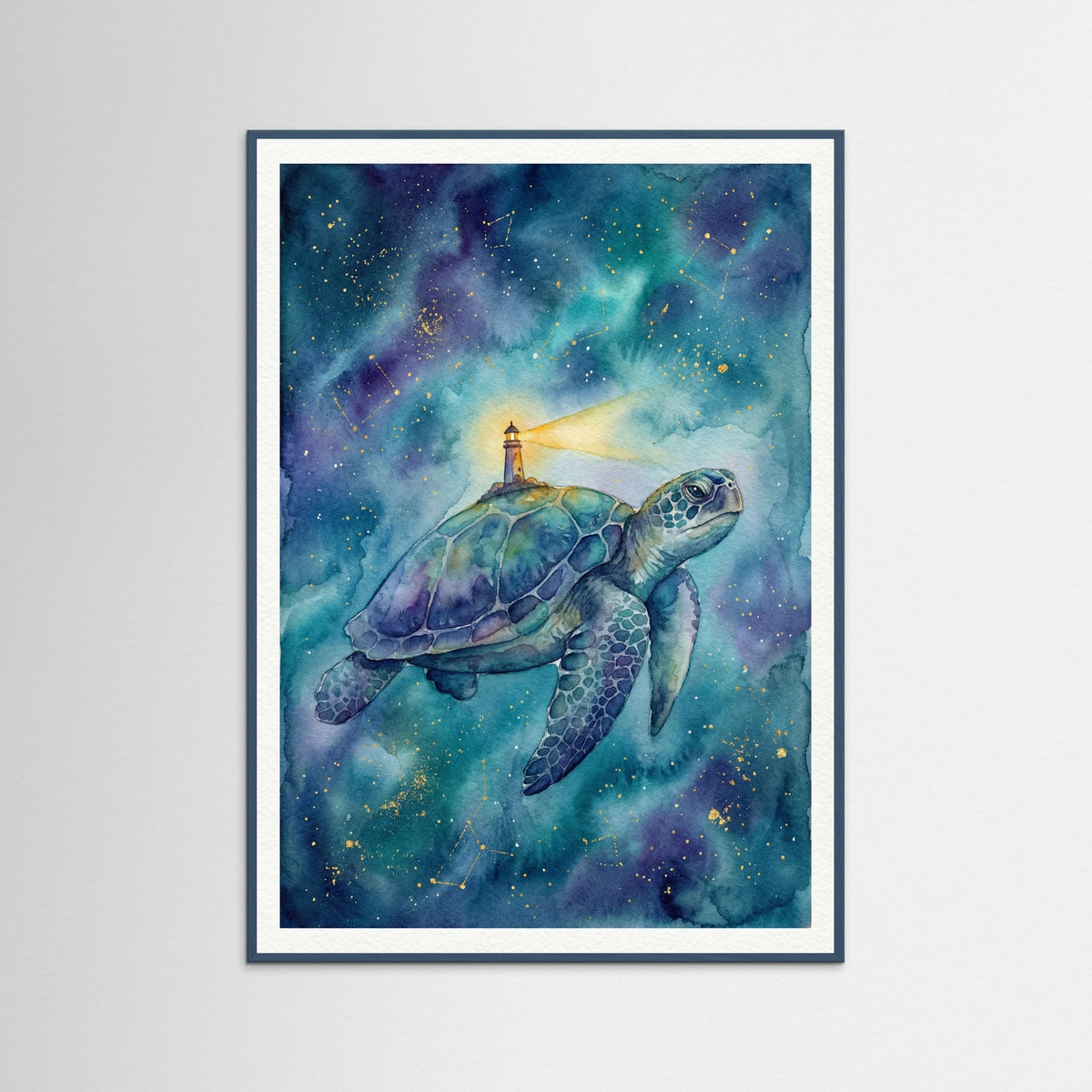 Teal Wood Starry Whale Companion