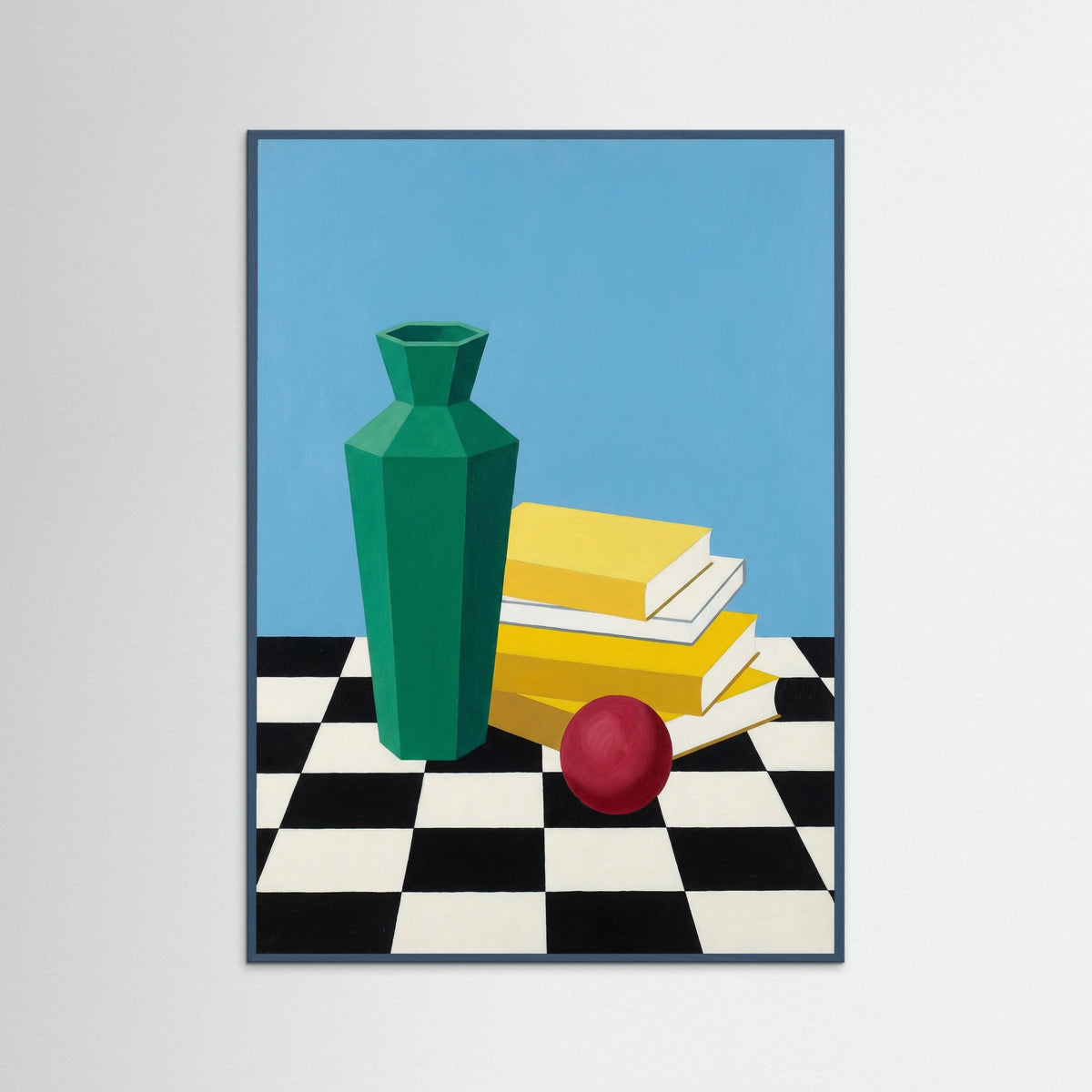 Teal Wood Still Life Harmony