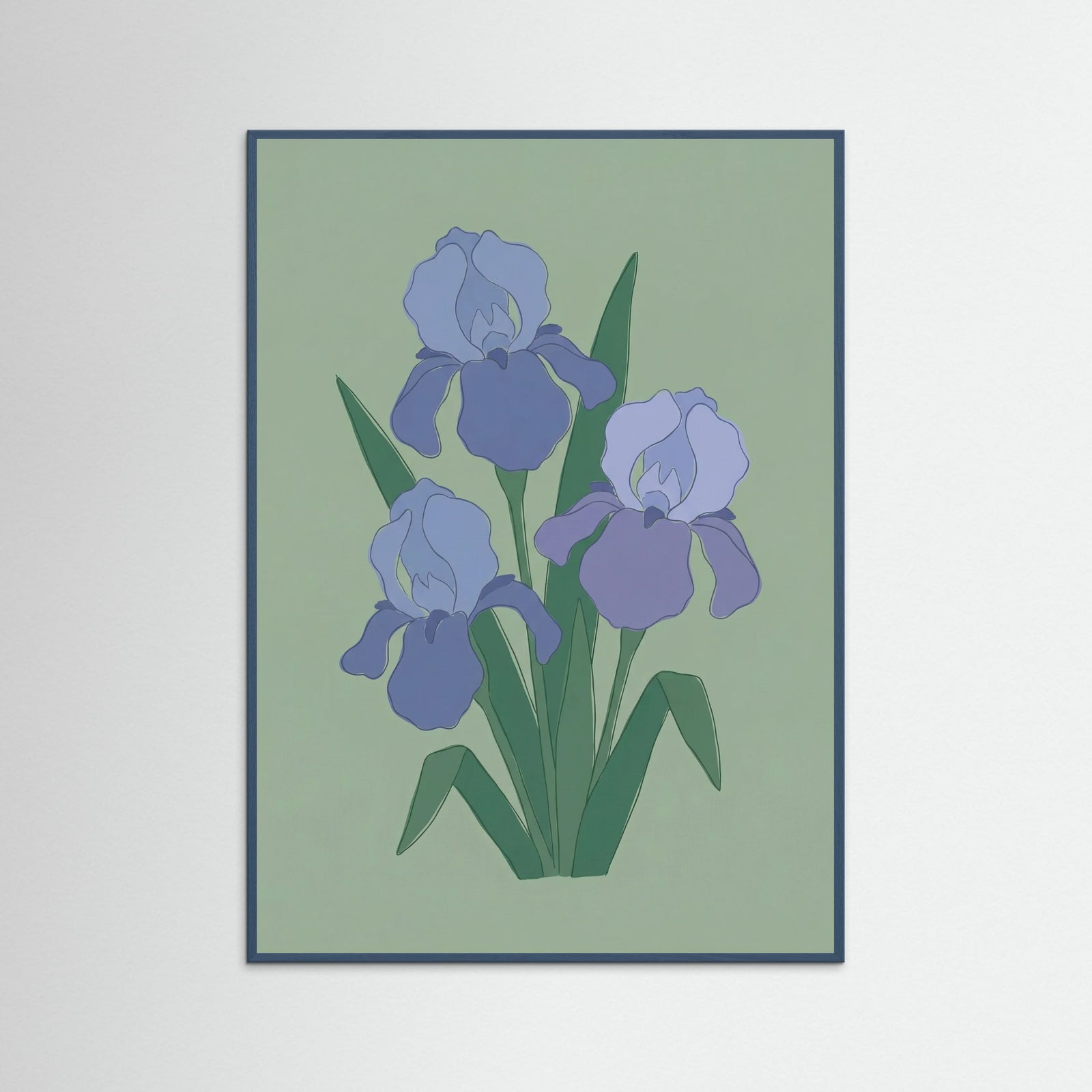 Teal Wood Still Life Lilies