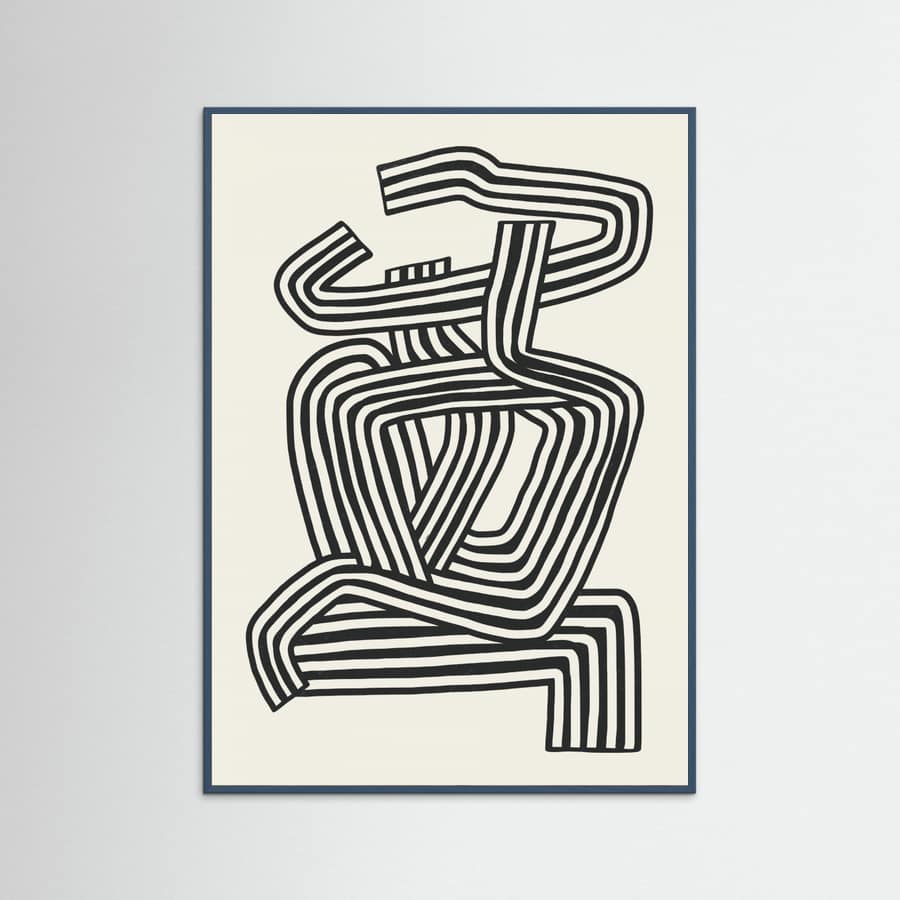 Stripe Woman Portrait Poster – poster and art print