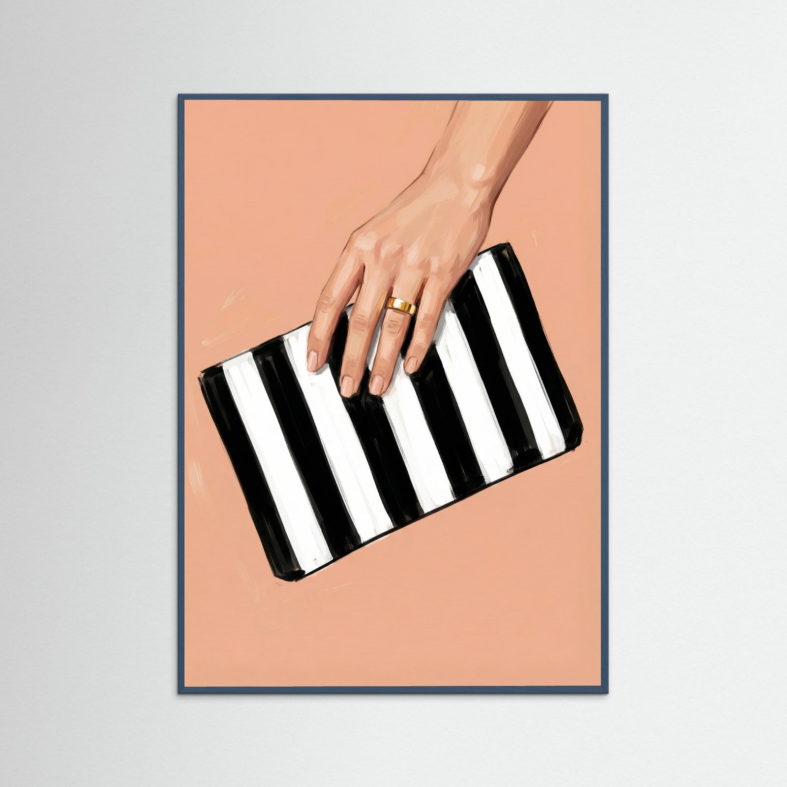 Teal Wood Striped Chic