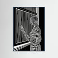 Teal Wood Striped Contemplation