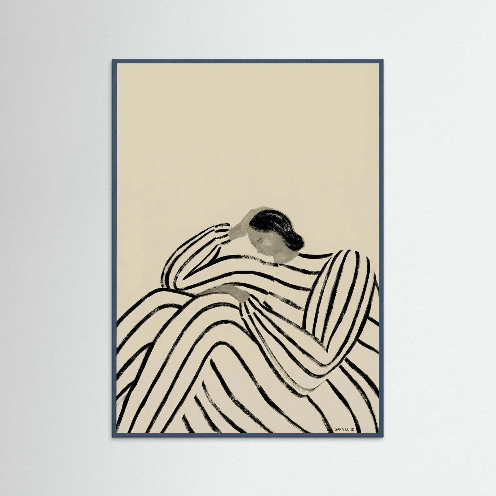 Teal Wood Striped Contemplation