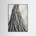Teal Wood Striped Silhouette Black