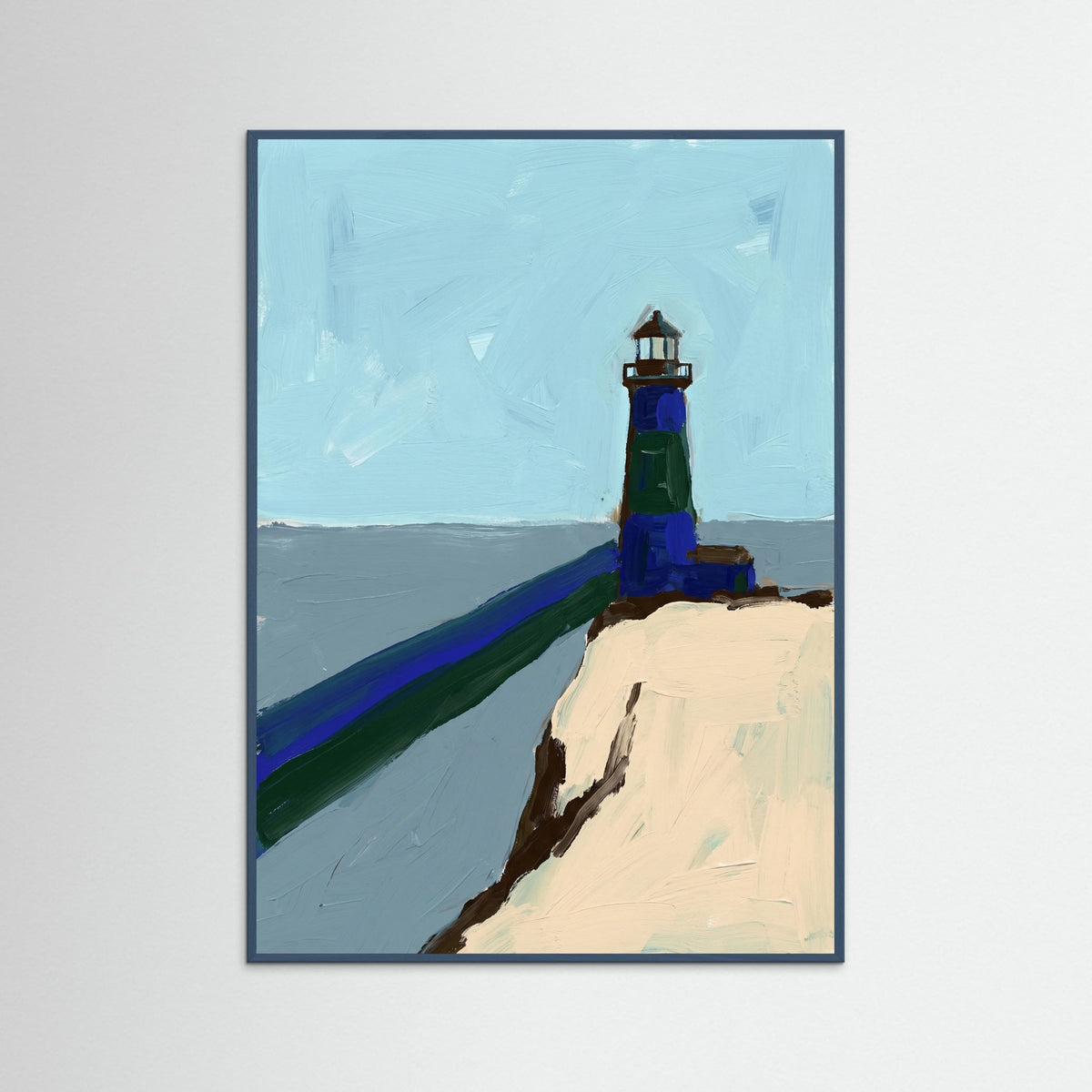 Teal Wood Striped Solitude