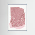 Teal Wood Striped geometric shape Poster