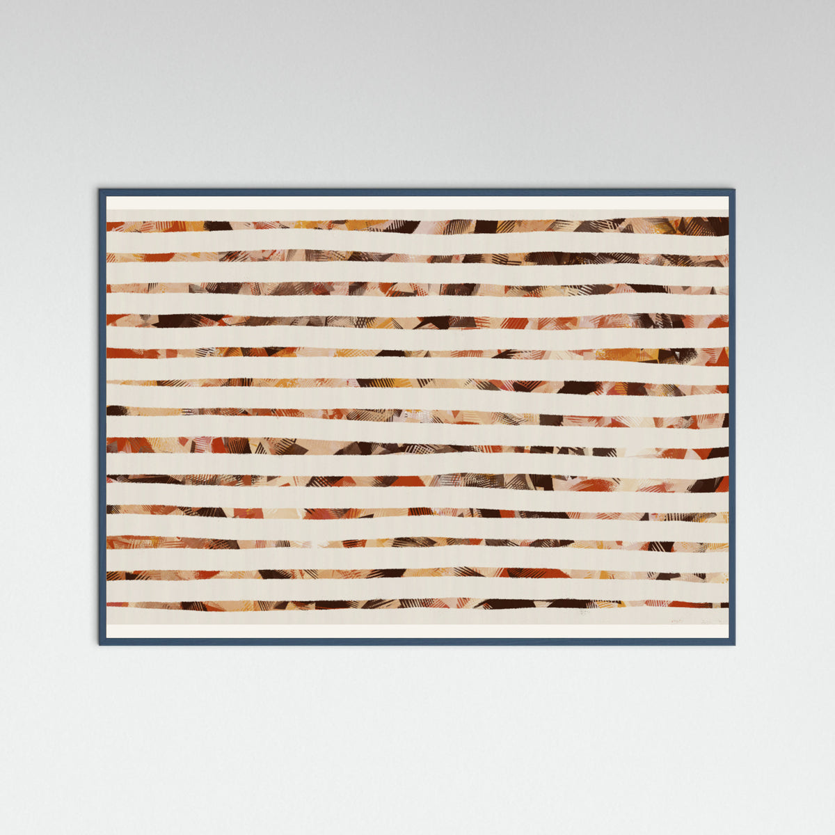 Teal Wood Stripes of Earthy Warmth Poster