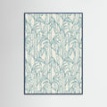 Teal Wood Stylized Ocean Pattern