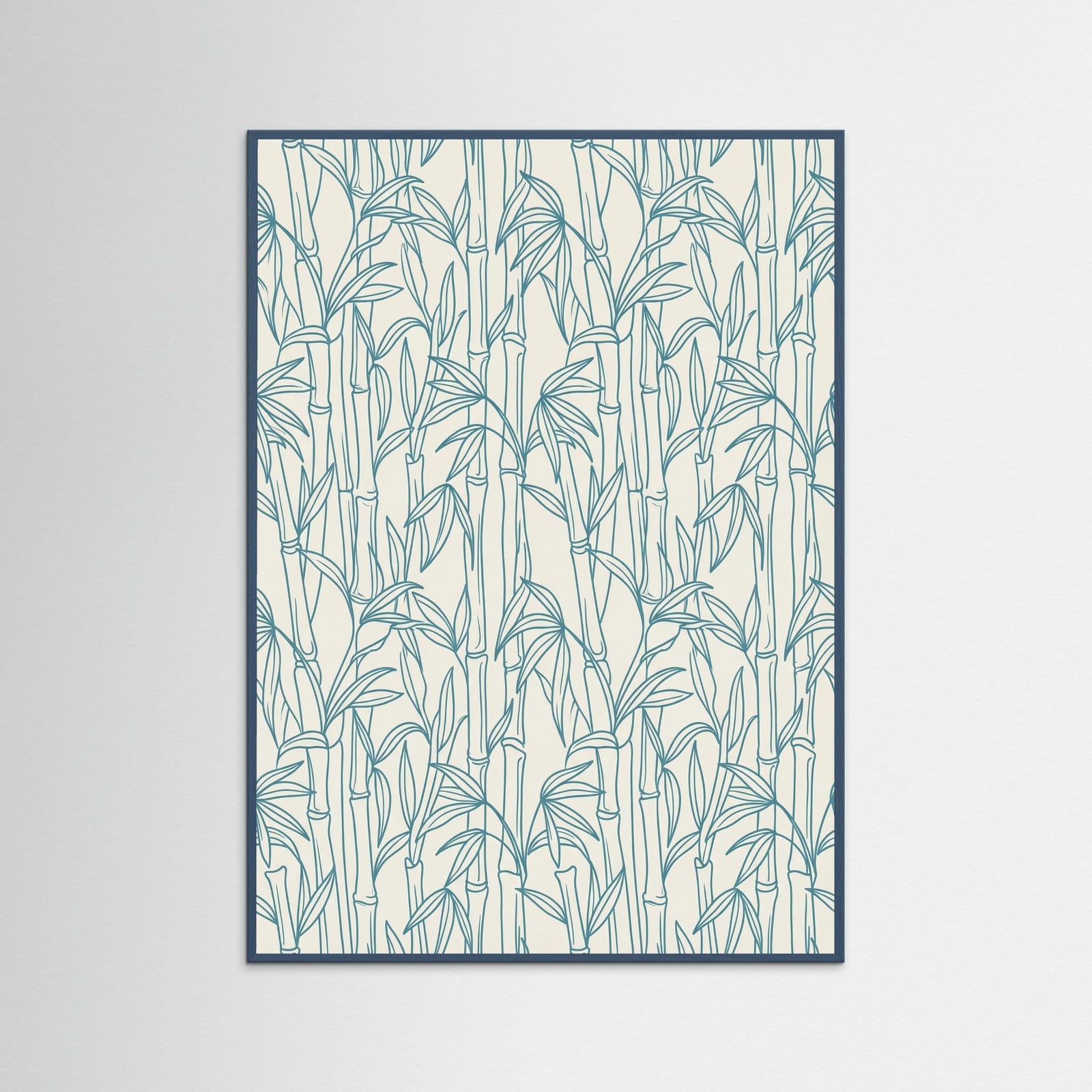 Teal Wood Stylized Ocean Pattern