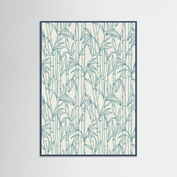 Teal Wood Stylized Ocean Pattern