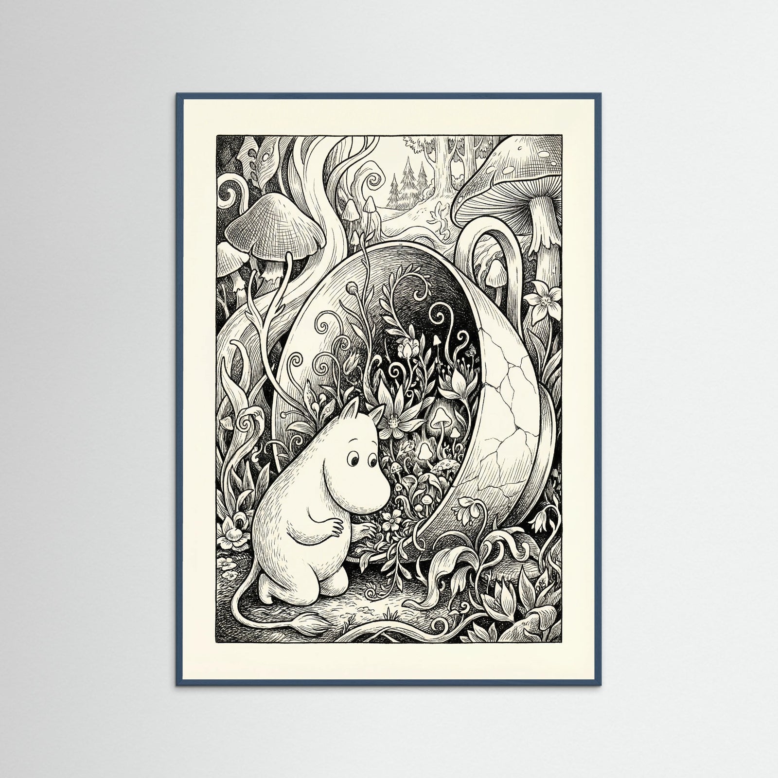 Teal Wood Submerged Moomin Home