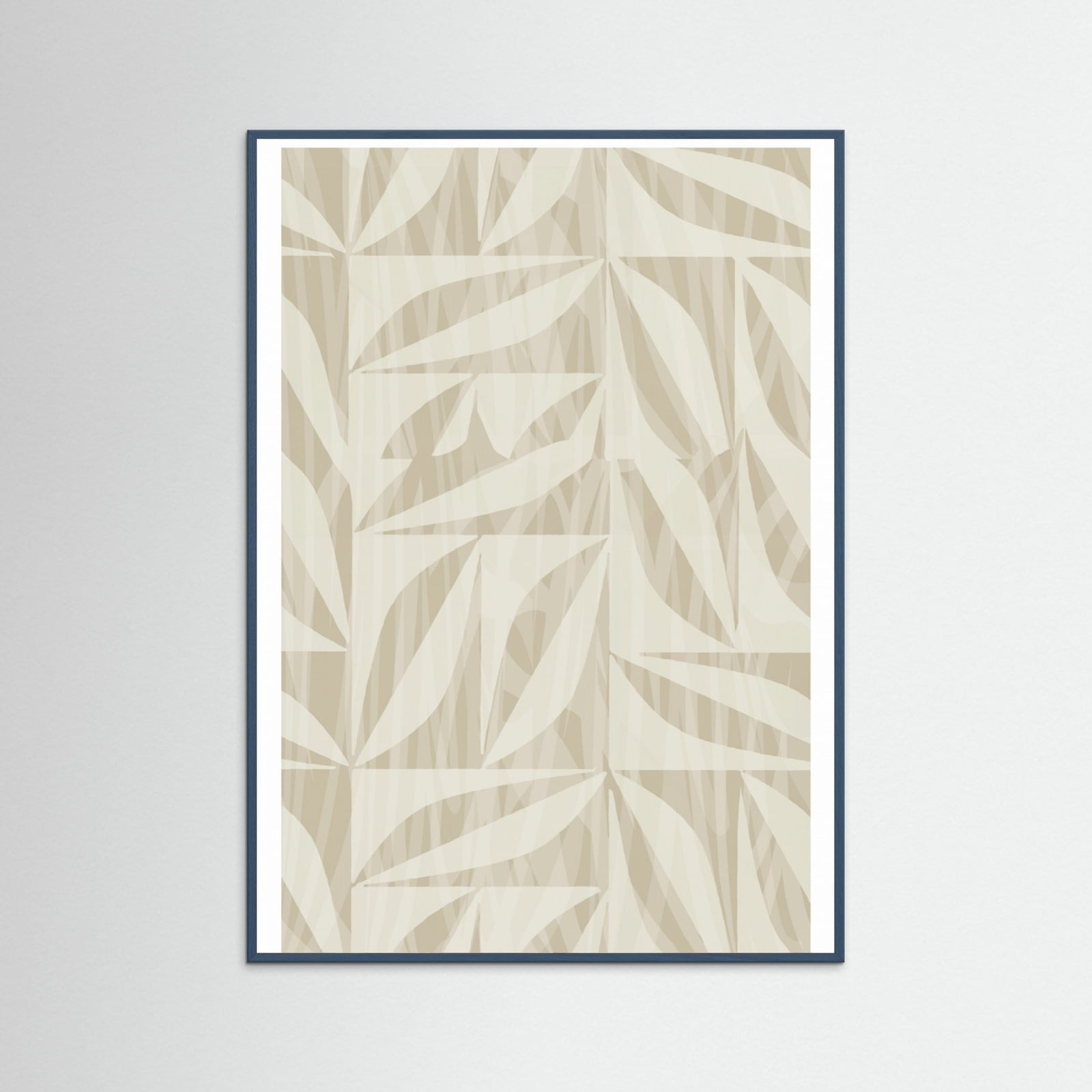 Teal Wood Subtle Botanical Pattern 2 Poster