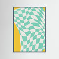 Teal Wood Summer Line Drying Fabric Poster