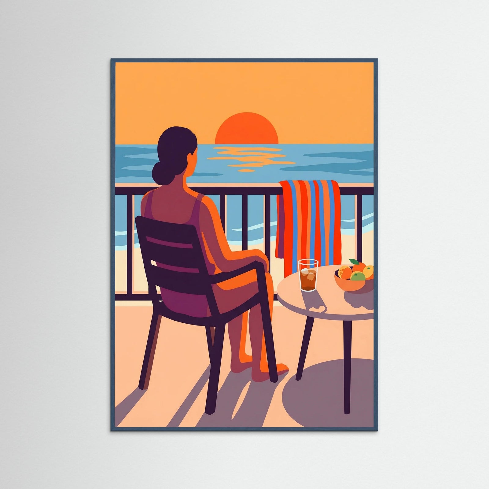 Teal Wood Summer Poolside Reverie