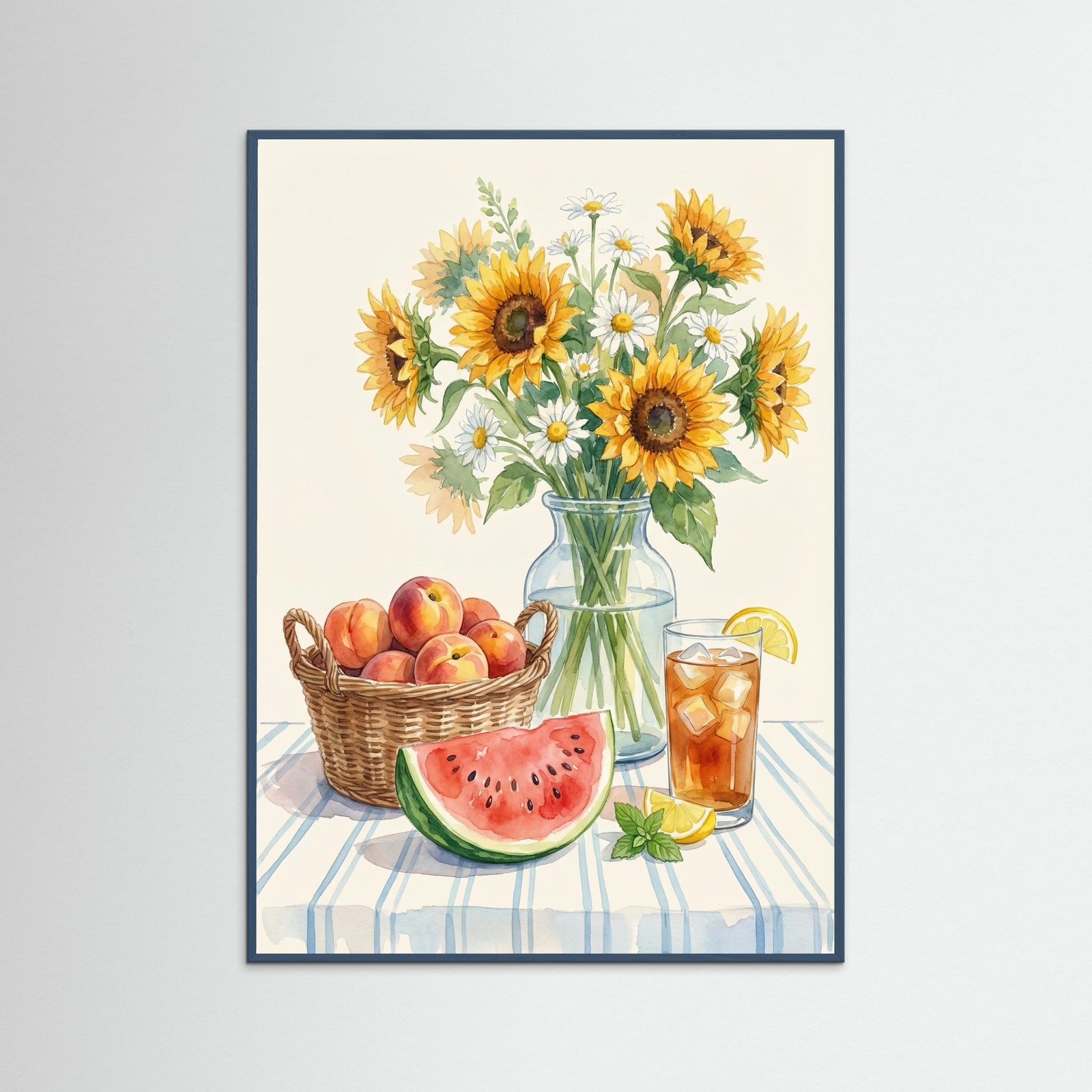 Teal Wood Summer Tea Still Life