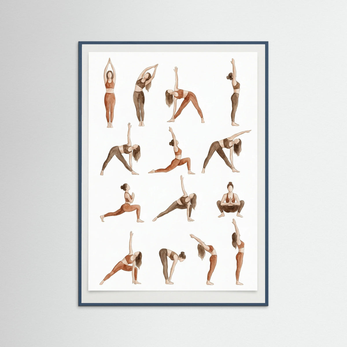 Teal Wood Sun Salutation Flow