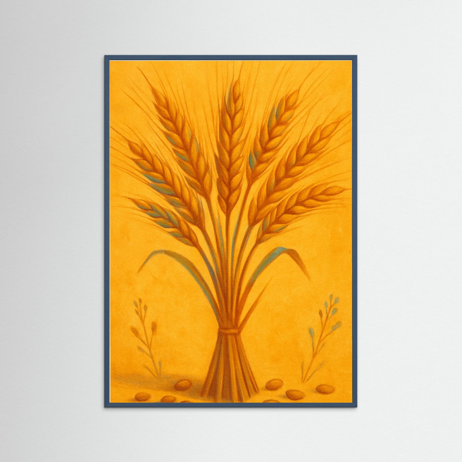 Teal Wood Sunlit Harvest