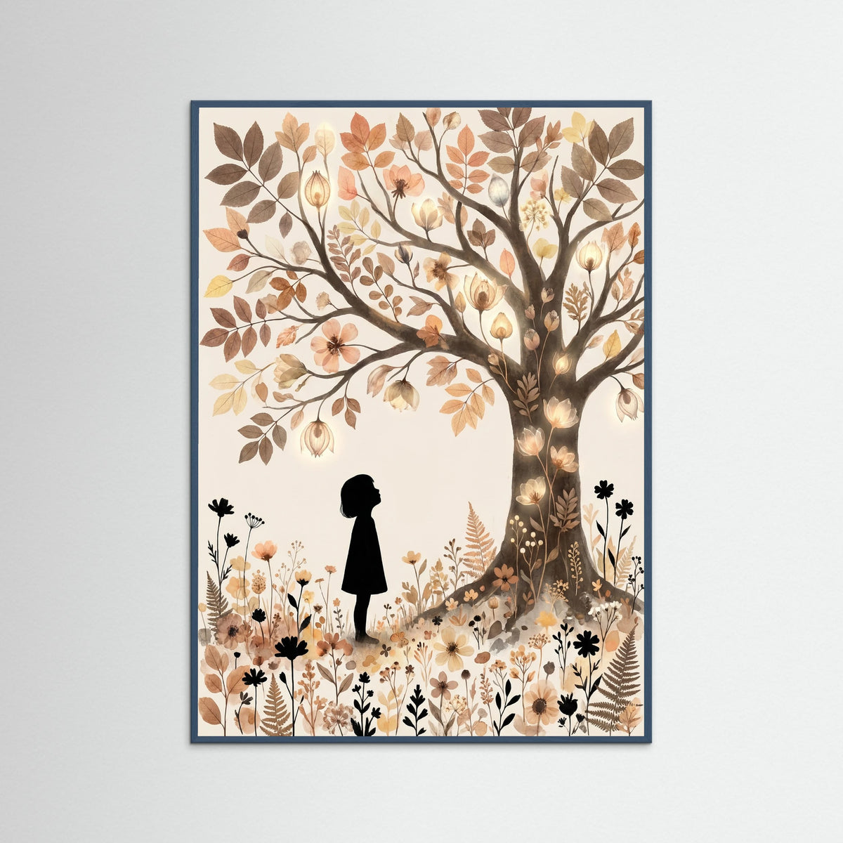 Teal Wood Sunny Silhouettes