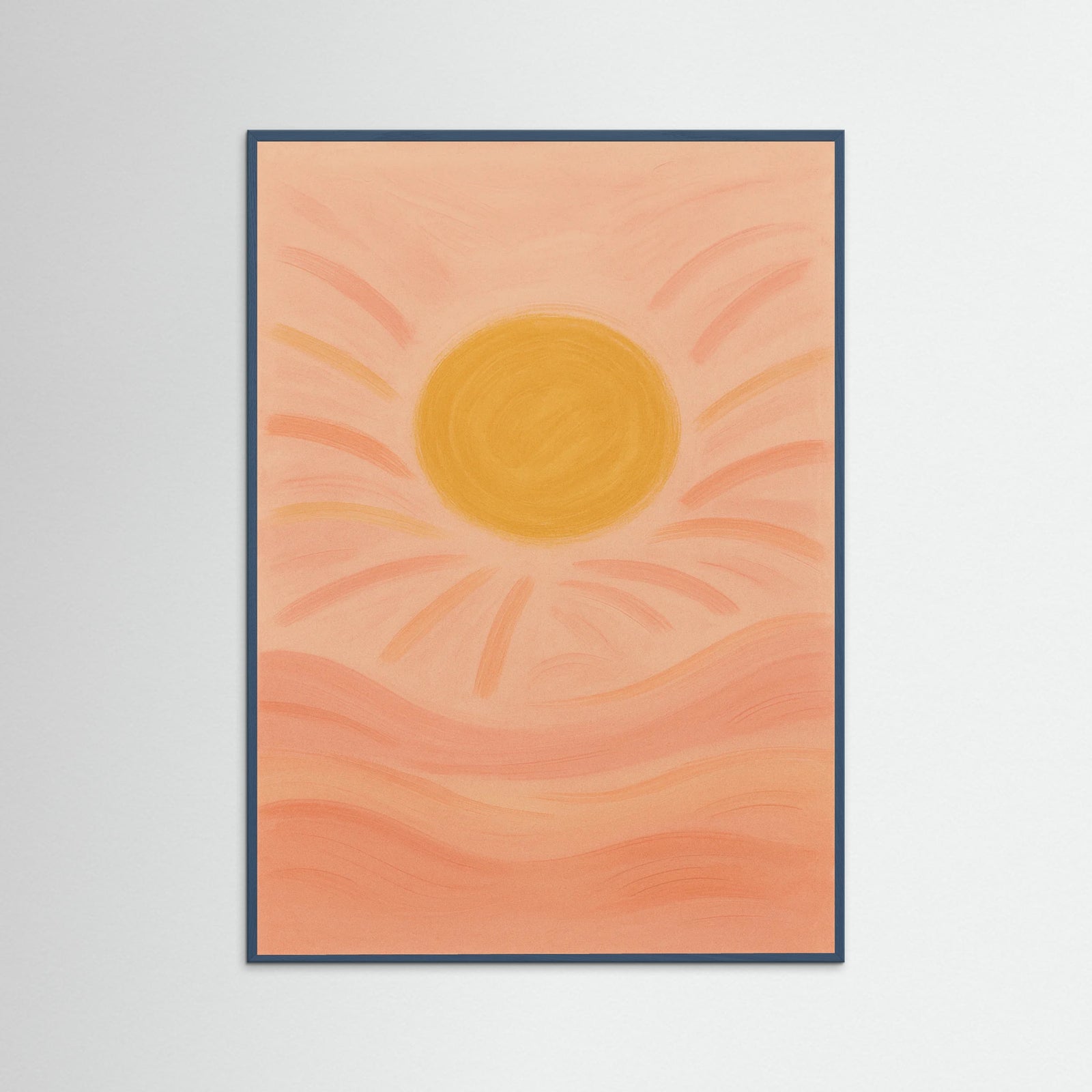 Teal Wood Sunset Glow