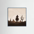 Teal Wood Sunset Poster