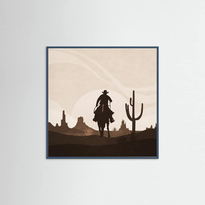 Teal Wood Sunset Poster