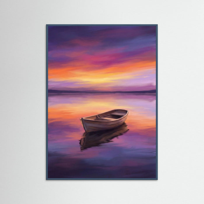 Teal Wood Sunset Serenity