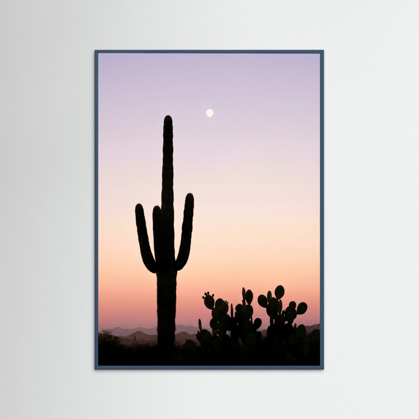 Teal Wood Sunset Silhouettes