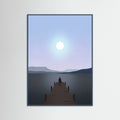 Teal Wood Sunset Solace