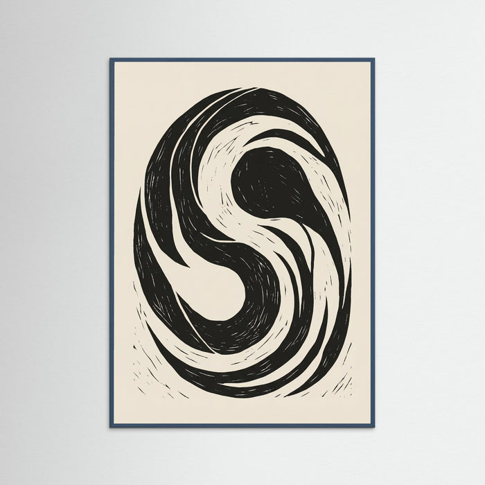 Teal Wood Swirling Form