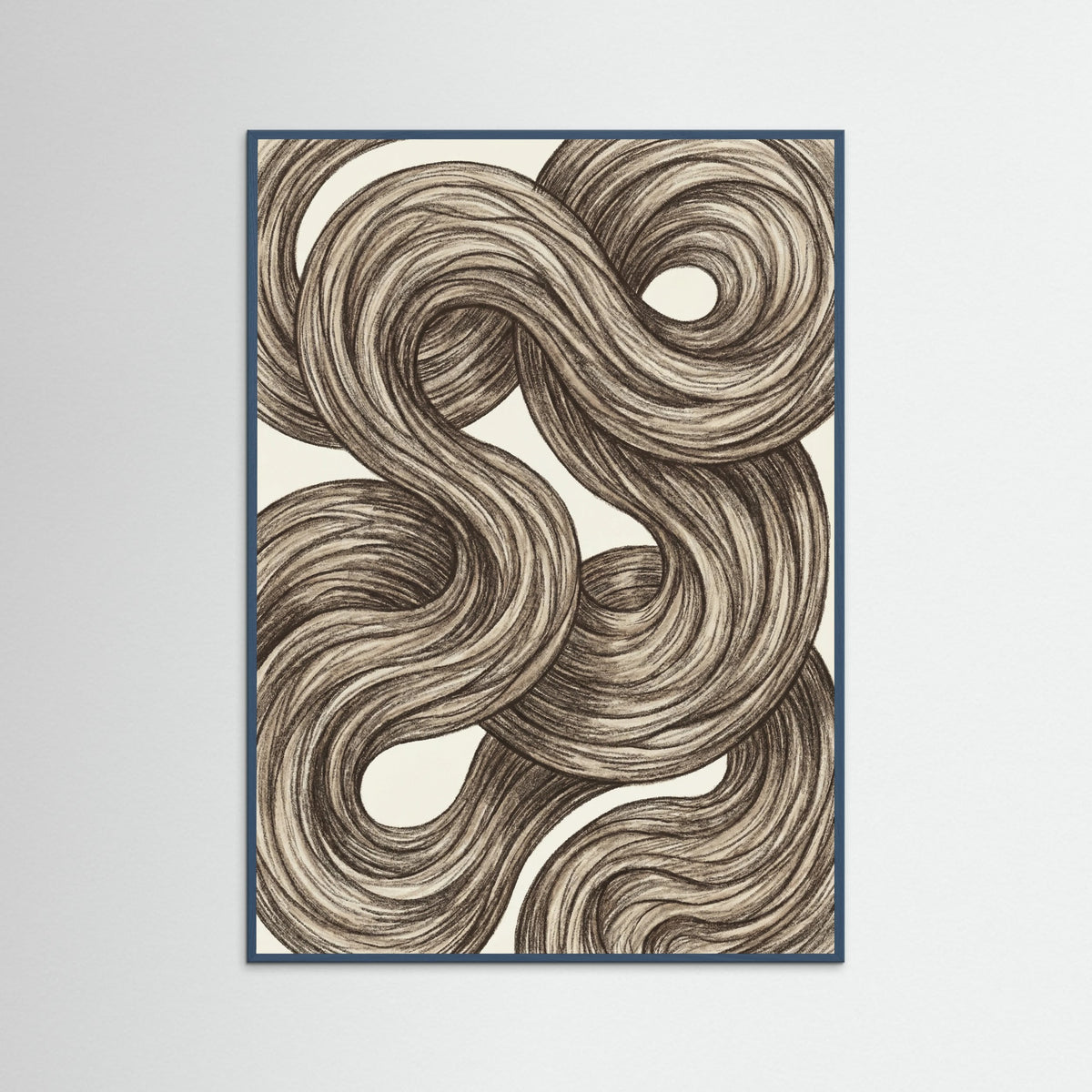 Teal Wood Swirling Organic Forms