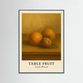 Teal Wood Table fruit