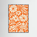 Teal Wood Tangerine Bloom