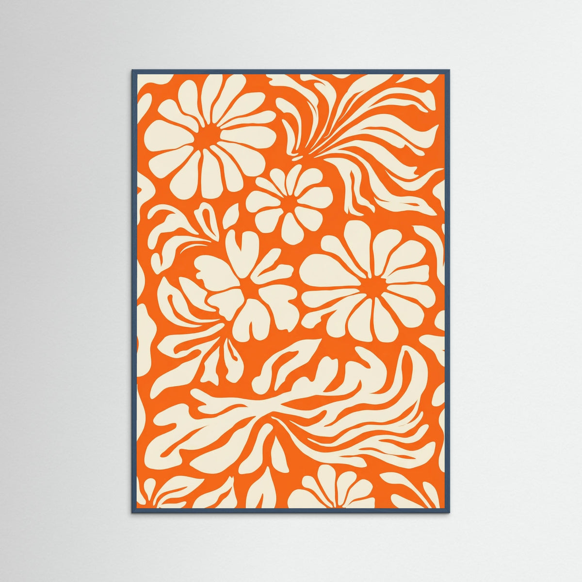 Teal Wood Tangerine Bloom
