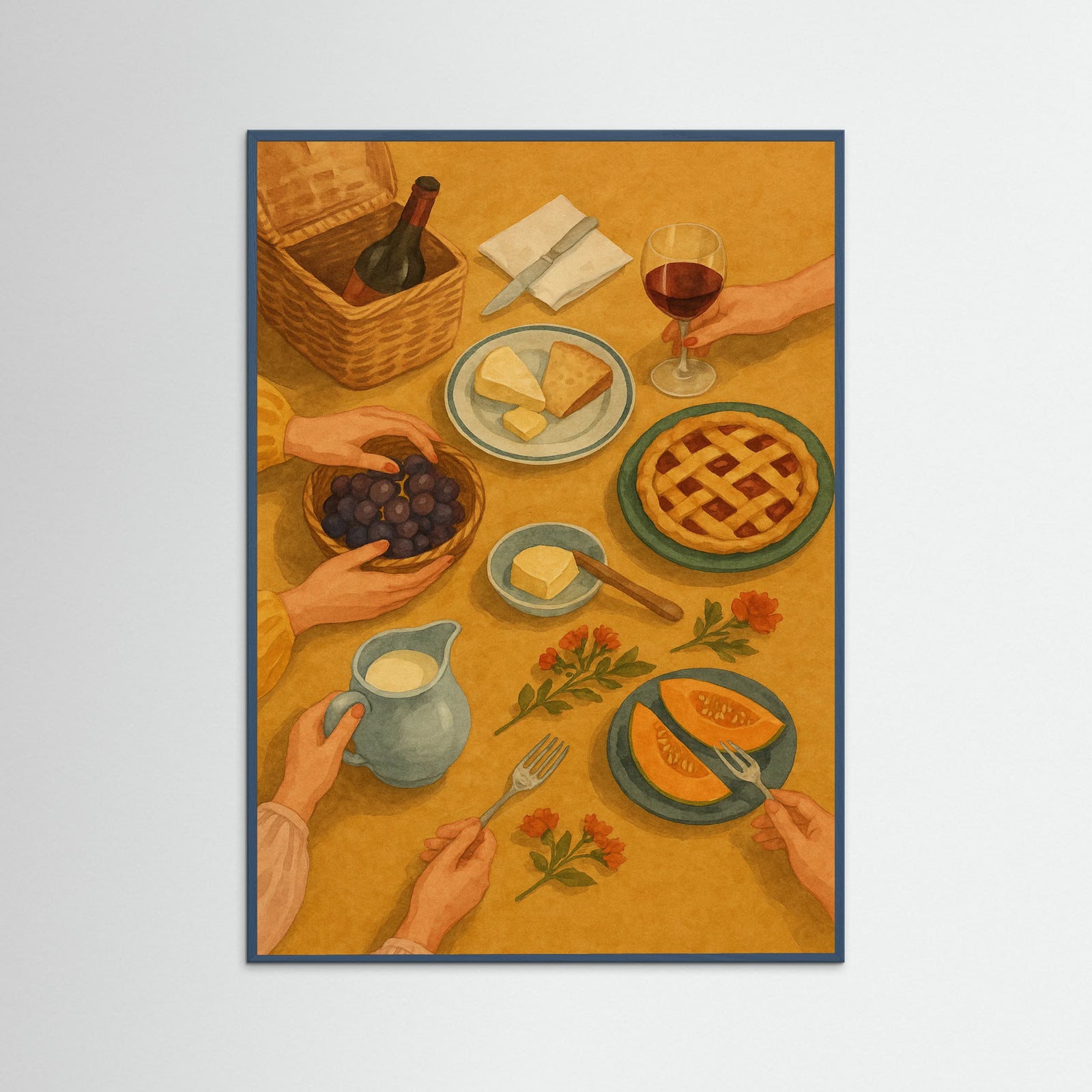 Teal Wood Tea Time Arrangement 2