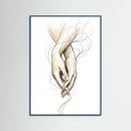 Teal Wood Tender Embrace