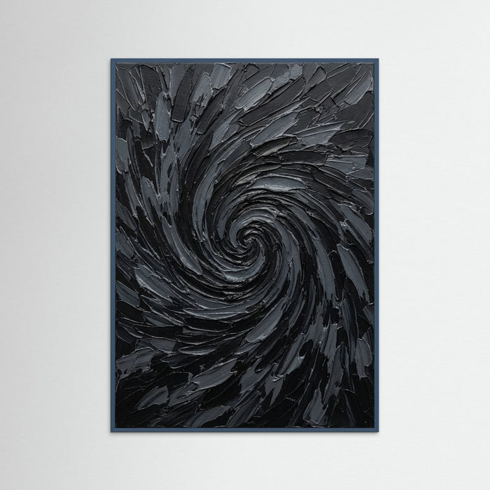 Teal Wood Textured Abyss Black