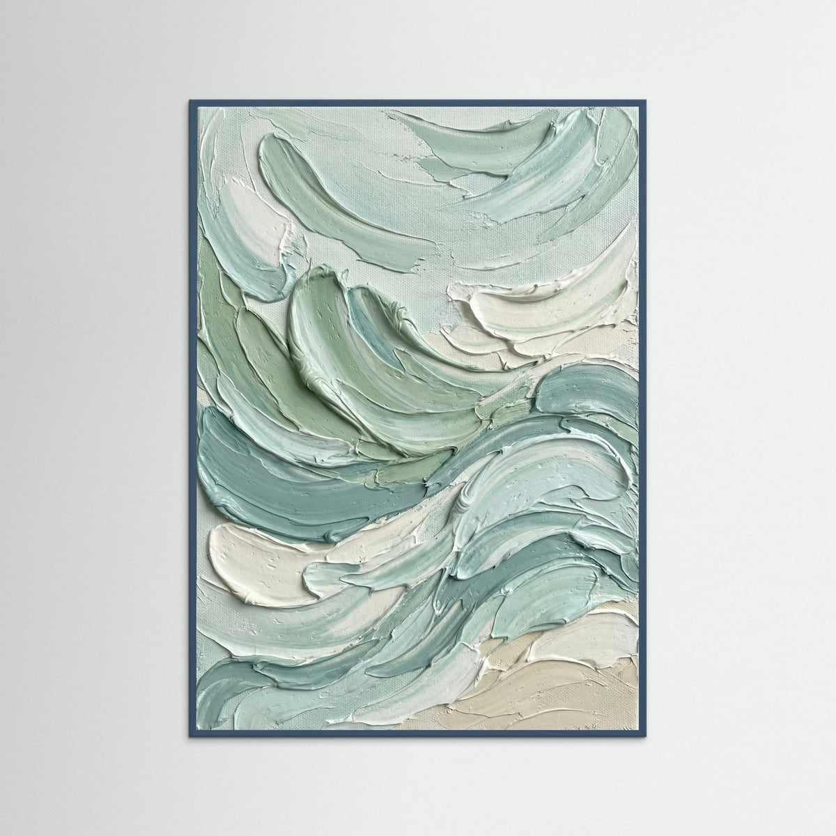 Teal Wood Textured Botanicals