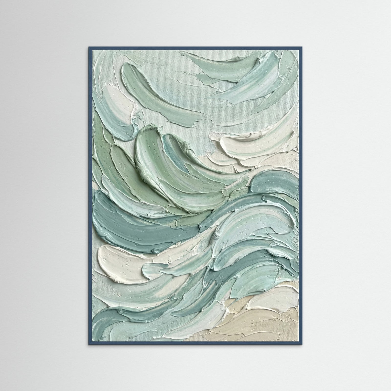 Teal Wood Textured Botanicals