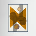 Teal Wood Textured Mid Century Composition 4 Poster