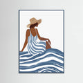 The Girl In the Striped Dress Poster – plakat og kunsttryk