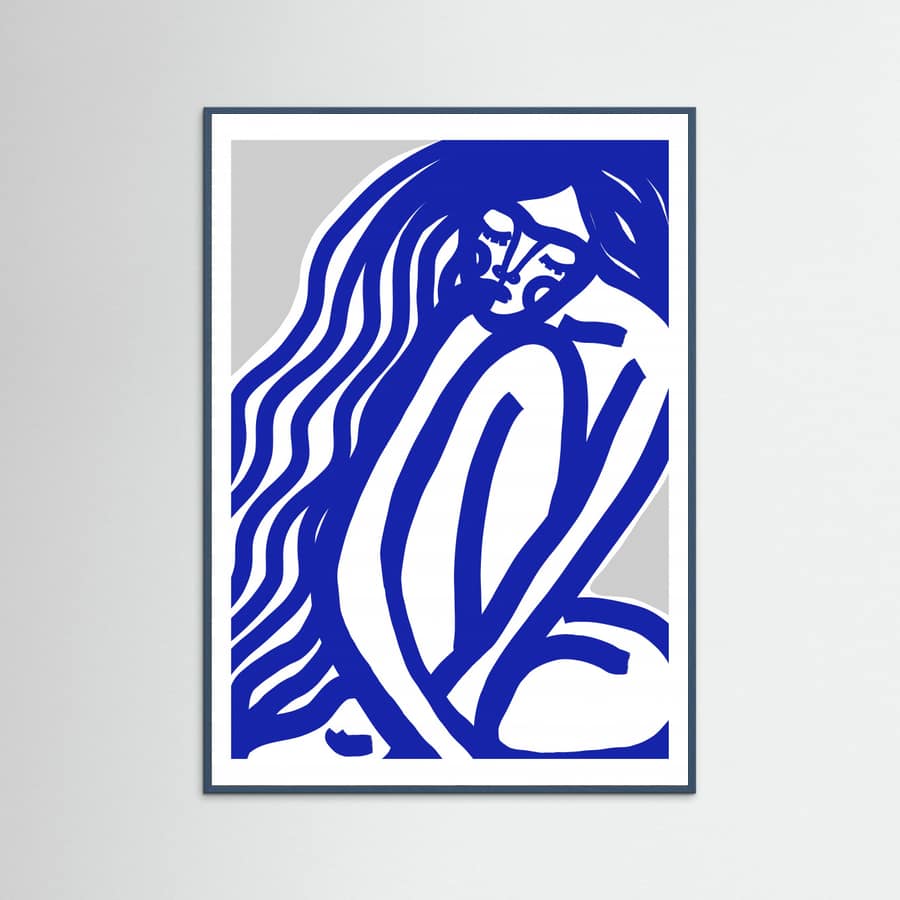 The Silence (Blue) Poster – plakat og kunsttryk