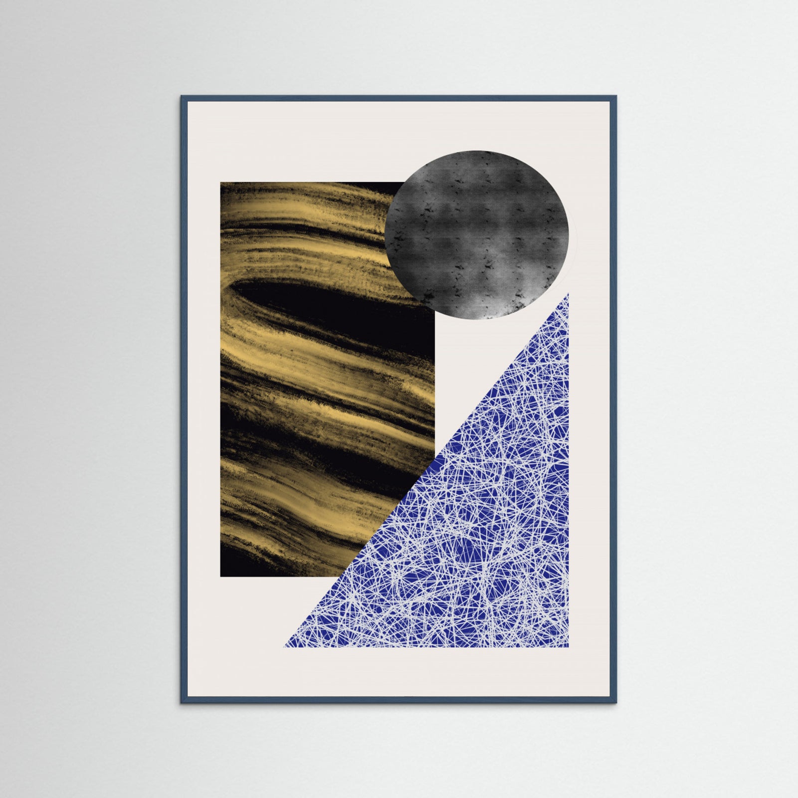 Teal Wood The Three Shapes Poster